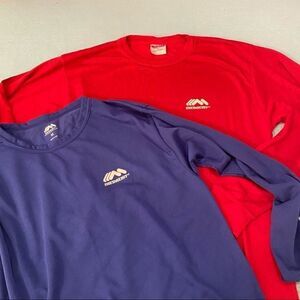2 medalist blue/red long sleeve t shirts m…